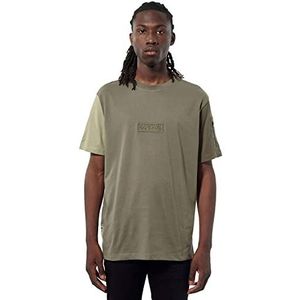 Kaporal Heren T-shirt, blokmodel, kaki-maat, heren