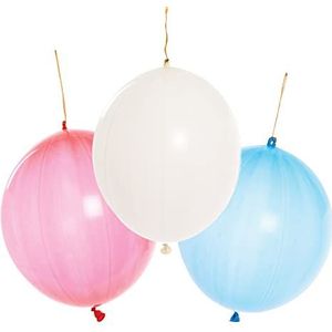Baker Ross CN129 Ballonnen voor dames, rood, wit, blauw, 10 stuks, nationale feestaccessoires voor feestjes