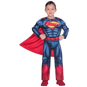 Amscan - Kinderkostuum Superman, overall met gevoerde borst, cape, DC Super Heroes, themafeest, carnaval