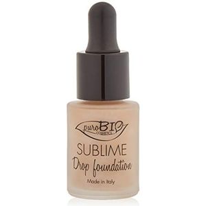 Fond de teint «SUBLIME Drop Foundation» 15ml - PuroBio Cosmetics 02- Clair