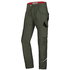 BP 1980-570-73 smalle werkbroek - slank silhouet - stretchmateriaal - elastische rug - ergonomische snit - 65% polyester, 35% katoen - korte pasvorm - maat: 44n - kleur: olijf