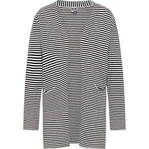 DreiMaster Maritim damescardigan 39526288-DR040, wolwit zwart, XS/S, wolwit zwart, XS/S
