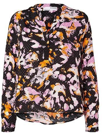 Blouseshirt met all-over motief, model 'IRENE'