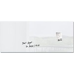 SIGEL GL241 Magnetisch glasbord, 130 x 55 cm, zuiver wit - Artverum