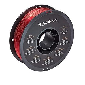 Amazon Basics TPU-filament, 3D-printer, 1,75 mm, spoel van 1 kg, rood