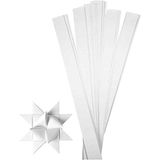 Creativ Company 20717 Papierstroken voor het vouwen van sterren, 100 stuks, wit