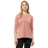 Jack Wolfskin Crosstrail 3/4 T W T-shirt, Dawn-Pink, XS voor dames, Roze Dawn, XS