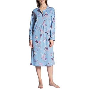 CALIDA Cosy Cotton Nights nachthemd voor dames, Clear Blue Print, 36/38