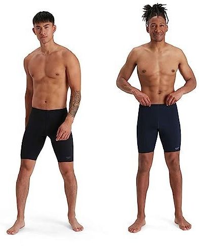 Speedo ECO Endurance + Jammer zwembroek voor heren, chloorbestendig, gerecyclede stof, comfortabele pasvorm, zwemtraining, fitness, zwart, 30