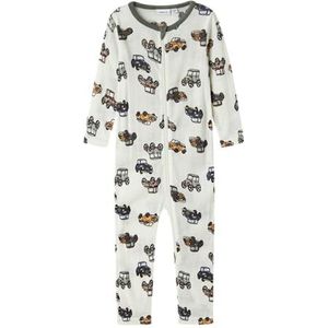 NAME IT Baby Jongens Nbmwang Wool Needle Nightsuit Noos pyjama, wit, 62 cm