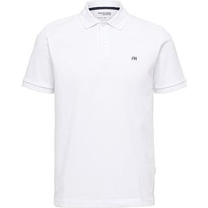SELETED HOMME Heren SLHDANTE SS Polo W NOOS T-shirt, Bright White, M, wit (bright white), M