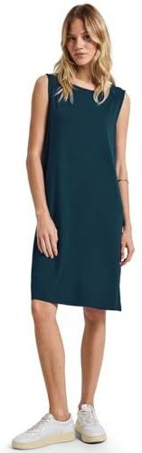 Street One Dames Jurk in effen kleur in Turkoois, in size: 34