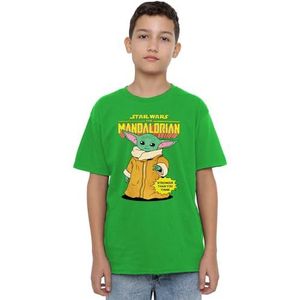 Star Wars Strong Grogu Unisex Kids T-shirt, Kelly Green, 7-8 jaar, Kelly Groen, 7-8 jaar