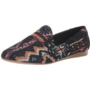 TOMS Darcy Ballet Flat voor dames, Zwart Patchwork Wereldwijd Geweven, 39 EU