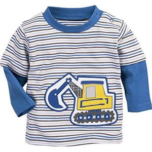 Schnizler Baby-jongens sweatshirt Interlock Bagger Geringeld sweatshirt, blauw (7)., 68 cm