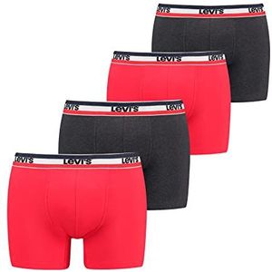 Levi's Sportwear Logo Boxer Briefs voor heren, rood/zwart, S