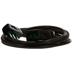 VIMAR 0P32386 lineaire verlengkabel, 3 meter, kabel 3G1, platte stekker (groot) SPA17, SICURY bus 16 A 250 V ~ IT P17/11, zwart, 3 m