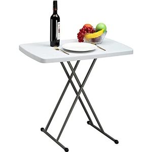 HollyHOME Klaptafel Campingtafel Keuken Tafel 76cm, Picknicktafel Vierkant Tafel met Handvat voor Tuin Barbecue Feest, Buiten & Binnen