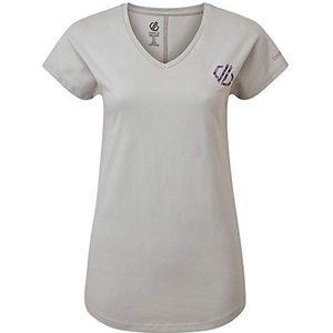 Dare2b vrouwen DWT518 5QK06L Pastime' V-hals korte mouw T-shirts/Polos/Vests, Argent grijs, maat 6