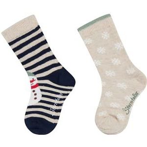 Sterntaler Sokken dubbelpak sneeuwpop, marineblauw, 19-22