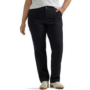 Lee Women's Plus Size Ultra Lux Comfort with Flex-to-Go Utility Pant Unionall Black 18 Plus