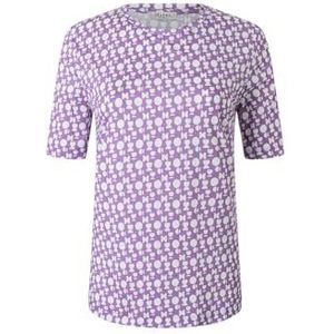 T-shirt ronde hals 1/2 mouw, Purple Cream, 34