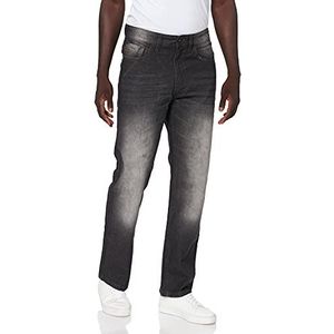 Southpole Heren Streaky Basic Denim Regular Fit Jeans, bk.sand, 32-34