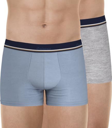Eminence - Boxers - Blau/Grijs - Lot van 2 - Coton Stretch Longue Durée - Oeko-TEX® Standard 100