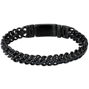 iXXXi Men Roestvrij stalen Heren armband San Francisco Zwart | 21cm