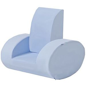 Hoppekids Space schuimstoel Ellipse bekleed met armleuningen, 100% katoen Ökotex gecertificeerd, stof, lichtblauw, 60 x 35 x 58 cm