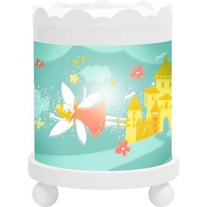 Trousselier - Elfen prinses - nachtlampje - magische carrousel - ideaal geboortegeschenk - kleur hout wit - geanimeerde afbeeldingen - rustgevend licht - 12 V 10 W gloeilamp inclusief - EU-stekker