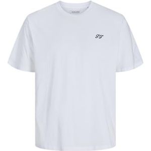 JACK & JONES Heren Jacomaha SS Tee, wit, L