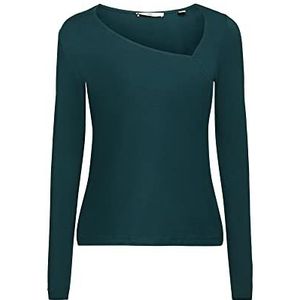 edc by ESPRIT T-shirt voor dames, 376/Dark Teal Green 2, XS