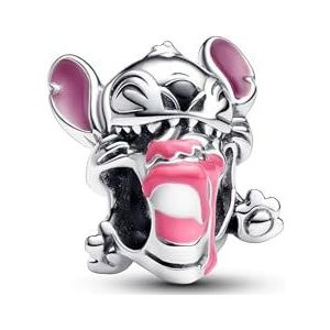 Pandora Moments Disney Stitch Geburtstagstorte Charm aus Sterling Silber, Kompatibel mit Pandora Moments Armbändern, 793189C01