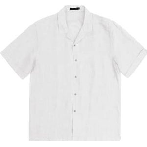 GIANNI LUPO Linnen overhemd voor heren met korte mouwen GL7658S-S24, Wit, XL