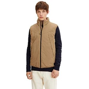 TOM TAILOR Denim Uomini Vest 1031783, 12912 - Splashed Clay Beige, XXL