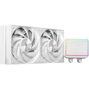 Mars Gaming ML-PROII240 AIO vloeistofkoeling 450W TDP, 4e Gen Opti-Chamber pomp, koperen basis en microkanalen, 2x 120mm FDB ventilator, geborsteld aluminium blok met lineaire FRGB verlichting, wit