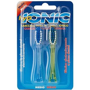 Hyg IONIC Pack van 2 vervangende koppen voor elektronische tandenborstels - Medium borstelharen
