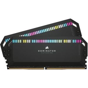 CORSAIR DOMINATOR PLATINUM RGB DDR5 RAM 32 GB (2 x 16 GB) 6000 MHz CL36 Intel XMP compatibel iCUE computergeheugen - zwart (CMT32GX5M2E6000C36)