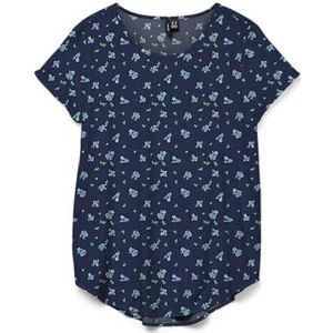 VERO MODA Vmbella Ss Top AOP WVN Ga, navy blazer, XS