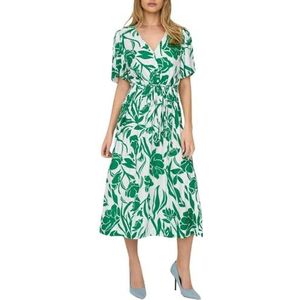 ONLY Onlhalia S/S Midi Dress WVN Noos, wit, M