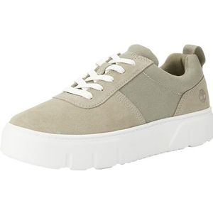 Timberland Low Lace Up Sneakers voor dames, Laurel Court Light Taupe Suède, 41 EU Breed