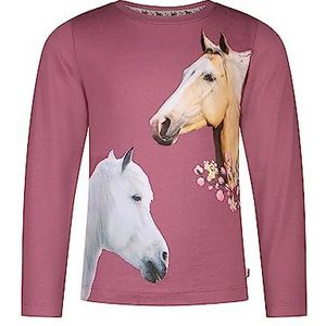 SALT AND PEPPER T-shirt voor meisjes en meisjes, met print van Horse Heads, mauve, 92/98 cm