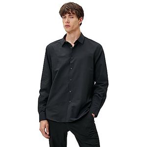 Koton Basic T-shirt voor heren, klassieke hals, lange mouwen, slim fit, 999 (zwart), L