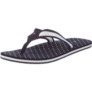 Tommy Hilfiger Francis 6B Teenslippers voor kinderen, uniseks, Blauwe polkadots 075, 27 EU