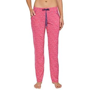 Schiesser Dames jersey broek lange pyjamabroek, rood (fuchsia 508), 48
