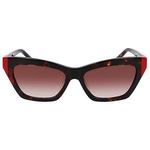 DKNY Dames DK547S zonnebril, donker schildpad/rood, één maat, Donkere schildpad/Rood, one size