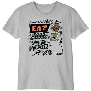 Marvel T-shirt voor jongens, Grijs Melange, 8 Jaren