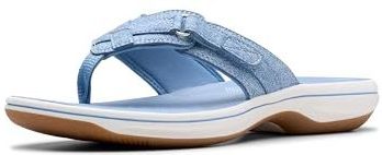 Clarks - Breeze Sea - Teenslippers - Denim Blauw - 41 EU