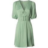 Midi-jurk - Groen - Polyester - Korte Mouwen - Casual Stijl